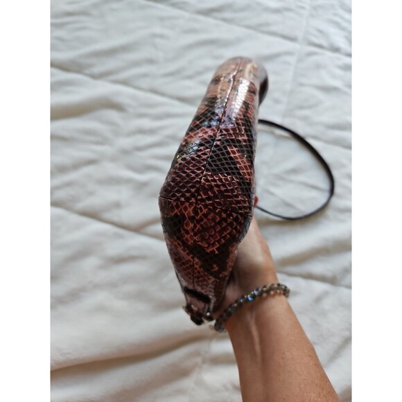 Coach Soho Purple/Burgundy & Black Python Snakeskin Leather  Crossbody - Picture 8 of 14